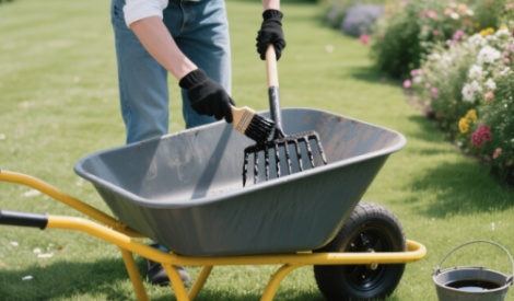 Wie viele Schubkarren in einem Garten?
